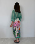 Haveone - Gonna pareo lunga giaguaro e orchidea