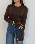SusyMix - Maglia in lycra foro pollice moro