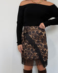 SusyMix - Gonna animalier con frange