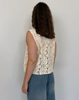 Haveone - Gilet in crochet beige