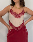 Haveone - Top punte in pizzo beige