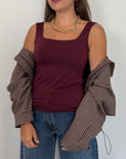 PRE-ORDINE 31/08: SusyMix - Canotta scollo quadrato bordeaux