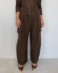 Haveone - Pantalone cargo moro