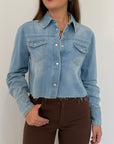 Haveone - Camicia in denim crop
