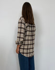 Civico23 - Camicia in flanella con spille beige