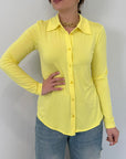 Dixie - Camicia in jersey gialla