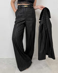 Two Way - Pantalone gessato lurex