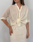 Haveone - Camicia in mussola di cotone burro