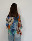 Haveone - Camicia acquerello blu