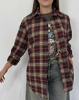 Civico23 - Camicia flanella bordeaux