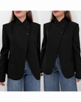 Haveone - Giacca con bottone superiore nera