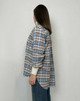 Haveone - Camicia flanella check azzurra