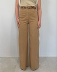 Tensione In - Pantalone a palazzo avana