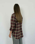 Civico23 - Camicia flanella bordeaux