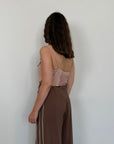 Haveone - Top punte in pizzo rosa