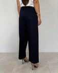 Tensione In - Pantalone in cotone con pence blu