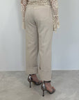 SusyMix - Pantalone con risvolta beige