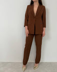 Two way - Pantalone a sigaretta tabacco