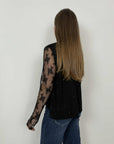 Two Way - Gilet con micropaillettes nero