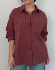 Haveone - Camicia leggera in cotone india