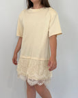 Haveone - Abito in cotone con pizzo