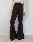 Haveone - Pantalone in punto milano moro