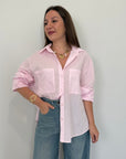 Haveone - Camicia leggera in cotone rosa