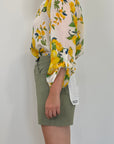 Haveone - Short violet denim verde