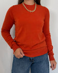 Haveone - Maglioncino basic girocollo arancio