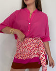 PRE-ORDINE 15/06: Haveone - Camicia in mussola di cotone fuxia