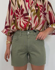 Haveone - Short violet denim verde