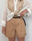 Haveone - Short in cotone nocciola