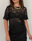 Haveone - Maglia in pizzo nera