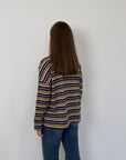 Motel - Maglia riga blu e camel