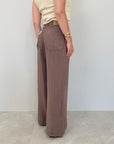 Haveone - Pantalone bella in lino moro