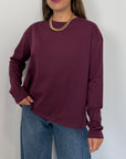 SusyMix - Maglia scatola manica lunga vino