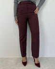 Tensione In - Pantalone sigaretta bordeaux