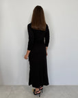 Haveone - Abito in cotone con fiocco nero