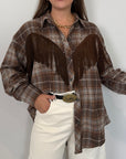 Tensione In - Camicia con frange moro
