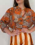 Haveone - Camicia con fantasia zebre