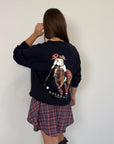 Haveone - Felpa con stampa retro blu