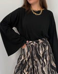 Haveone - Maglia manica trapezio nera