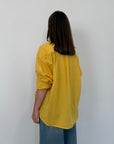 Haveone - Camicia leggera in cotone gialla