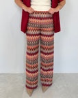 SusyMix - Pantalone zigzag rosso