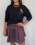 Haveone - Felpa con stampa retro blu