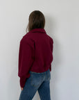 Haveone - Felpa con spalline molto imbottite bordeaux