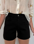 Haveone - Short violet denim nero