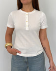 Tensione In - T-shirt serafino tessuto ricamato