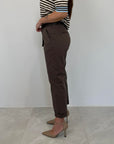 SusyMix - Pantalone in cotone sigaretta moro