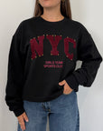 Civico23 - Felpa nera New York vino